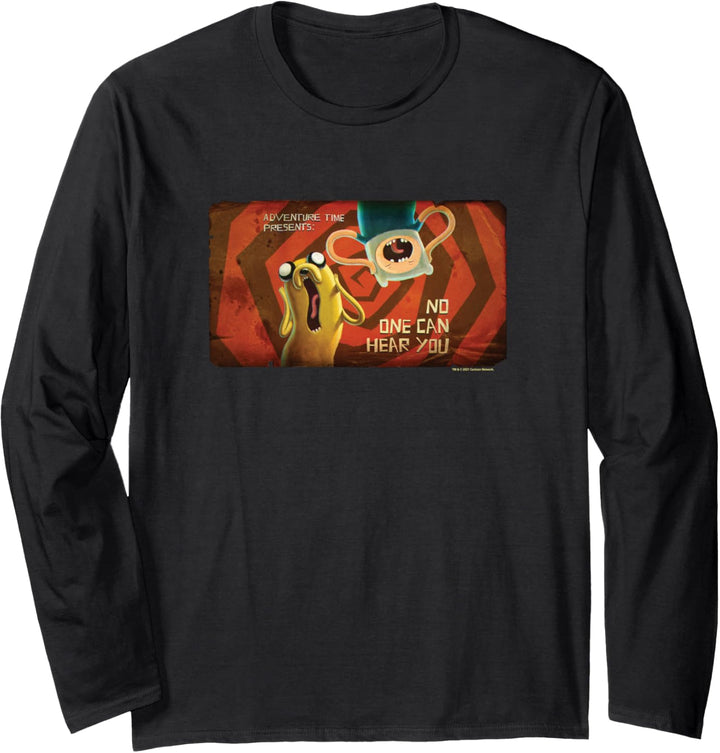 Adventure Time No One Can Hear You Card Langarmshirt