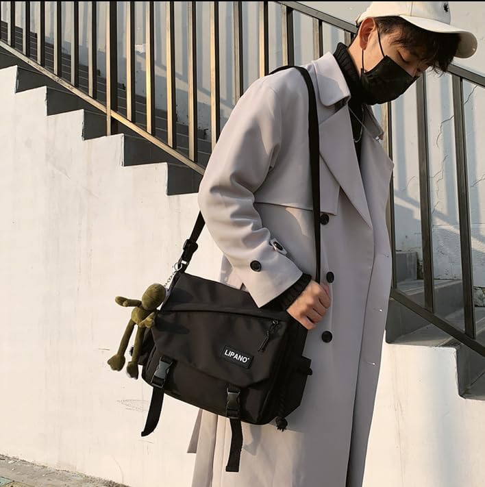 Niedliche Umhängetasche, ästhetische Umhängetasche, Nylon Y2K Schultertasche für Frauen Männer P01-s