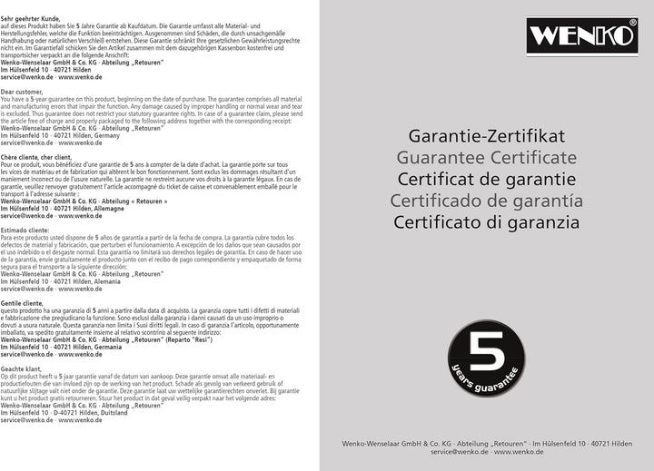 WENKO Wasserspar Regenduschkopf Watersaving, wassersparende Universal-Kopfbrause mit nachhaltigem Wa