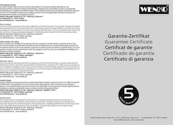WENKO Wasserspar Duschkopf Watersaving, wassersparende Universal-Handbrause, Duschbrause mit nachhal