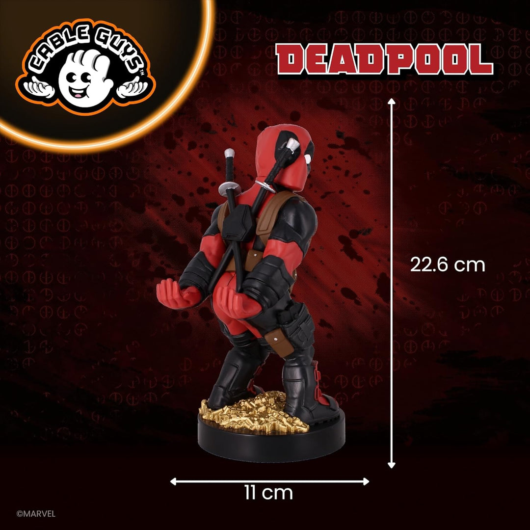 Cable Guys - Rear View Deadpool Marvel Phone Holder & Collectable Desktop Gaming Accessories Holder