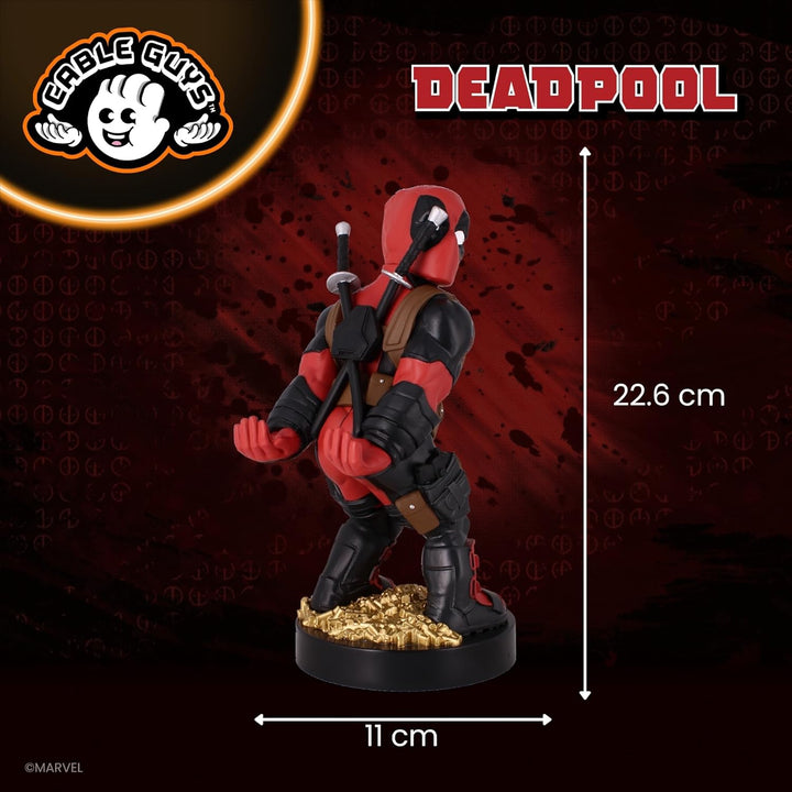 Cable Guys - Rear View Deadpool Marvel Phone Holder & Collectable Desktop Gaming Accessories Holder