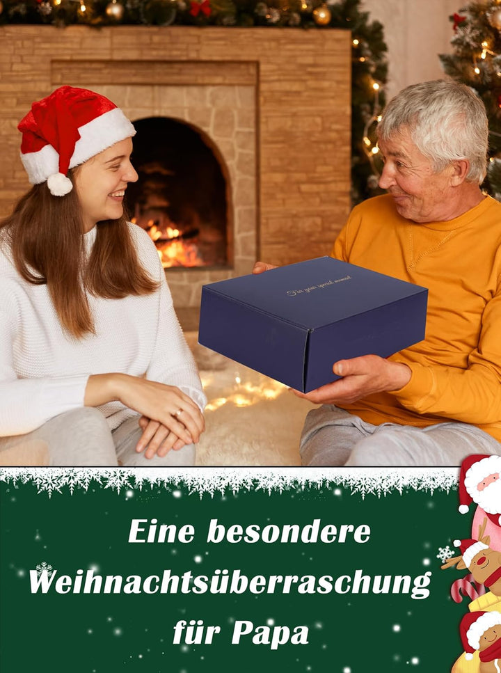 Vatertagsgeschenk für Papa, Elegante Tischuhr aus Glas Geschenke für Papa zum Weihnachten, Valentins