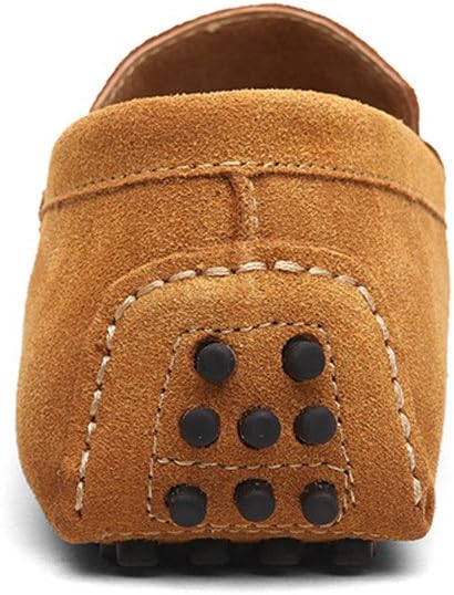 Jamron Herren Wildleder Penny Loafers Gemütlich Fahrende Schuhe Mokassin Slippers 42 EU Bräunen, 42