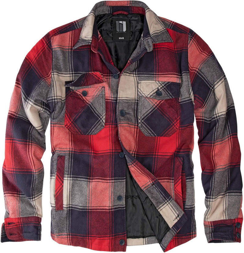 bw-online-shop Lumberjacket Rocky Hemdjacke Lumber Herren Jacke S Red/Anth./Beige, S Red/Anth./Beige