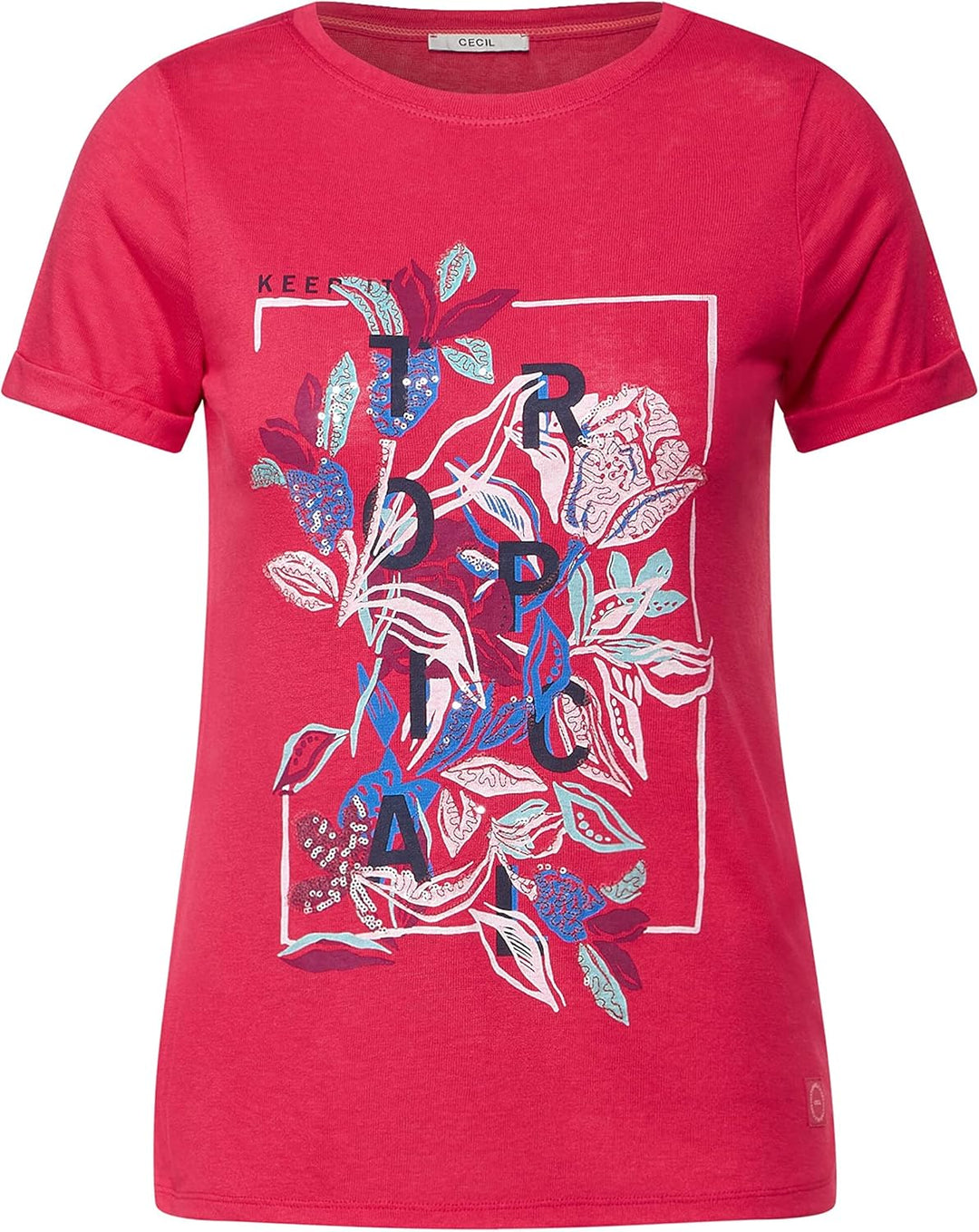 Cecil Damen Leinenshirt XS Strawberry Red, XS Strawberry Red
