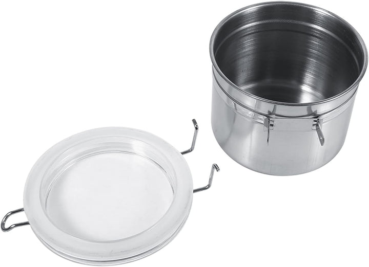 Kaffeedose Luftdicht, Vakuum Kaffeebehälter aus Edelstahl mit Deckel und Verschlussklammer, Aromados