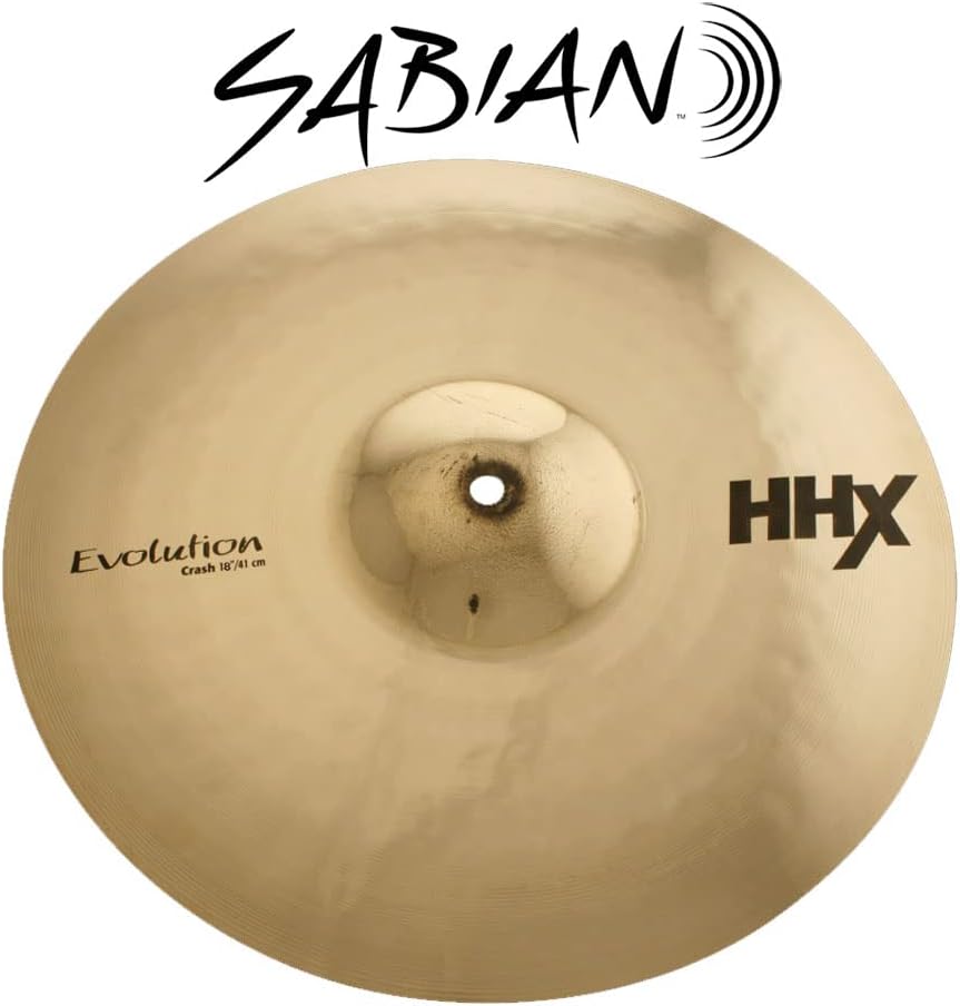 Sabian 18" HHX Evolution Crash, Brillant Finish 18 Inch Evolution Crash, 18 Inch Evolution Crash