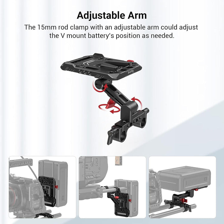 SMALLRIG V Mount Batterieplatte Baterry Plate mit verstellbarem Arm - 2991