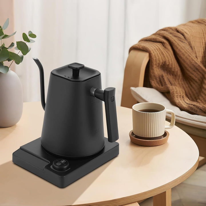 Elektrischer Wasserkocher Schwanenhals mit Temperaturregelung, 1200W, 1L Kapazität, Schnell Kochen,