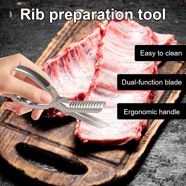 Edelstahl Werkzeugkit zum Entfernen der Rippenmembran Rib Prep Pro Rib Membrane Removal Tool für die