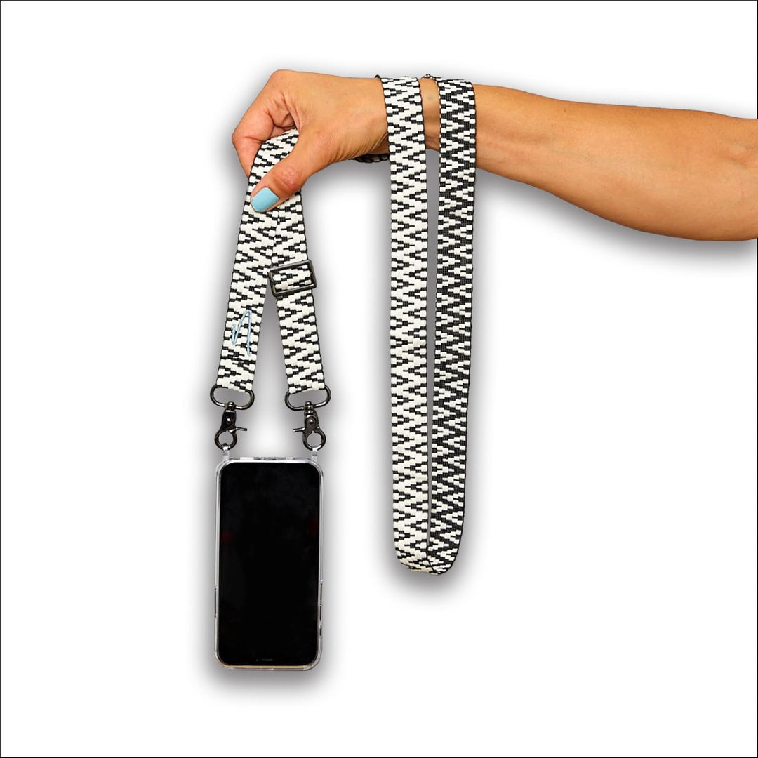 NOOMYA® Premium Fashion Handykette | Set Handyhülle iPhone SE 3. Gen 2022 & Handyband Midnight Star