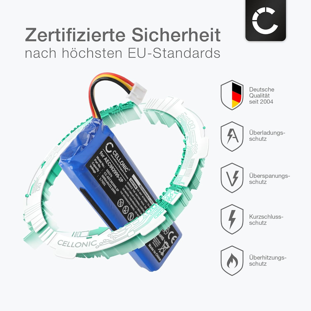CELLONIC, Lautsprecherakku kompatibel mit JBL Charge 1 (6000mAh, 3.7V) Ersatzakku AEC982999-2P