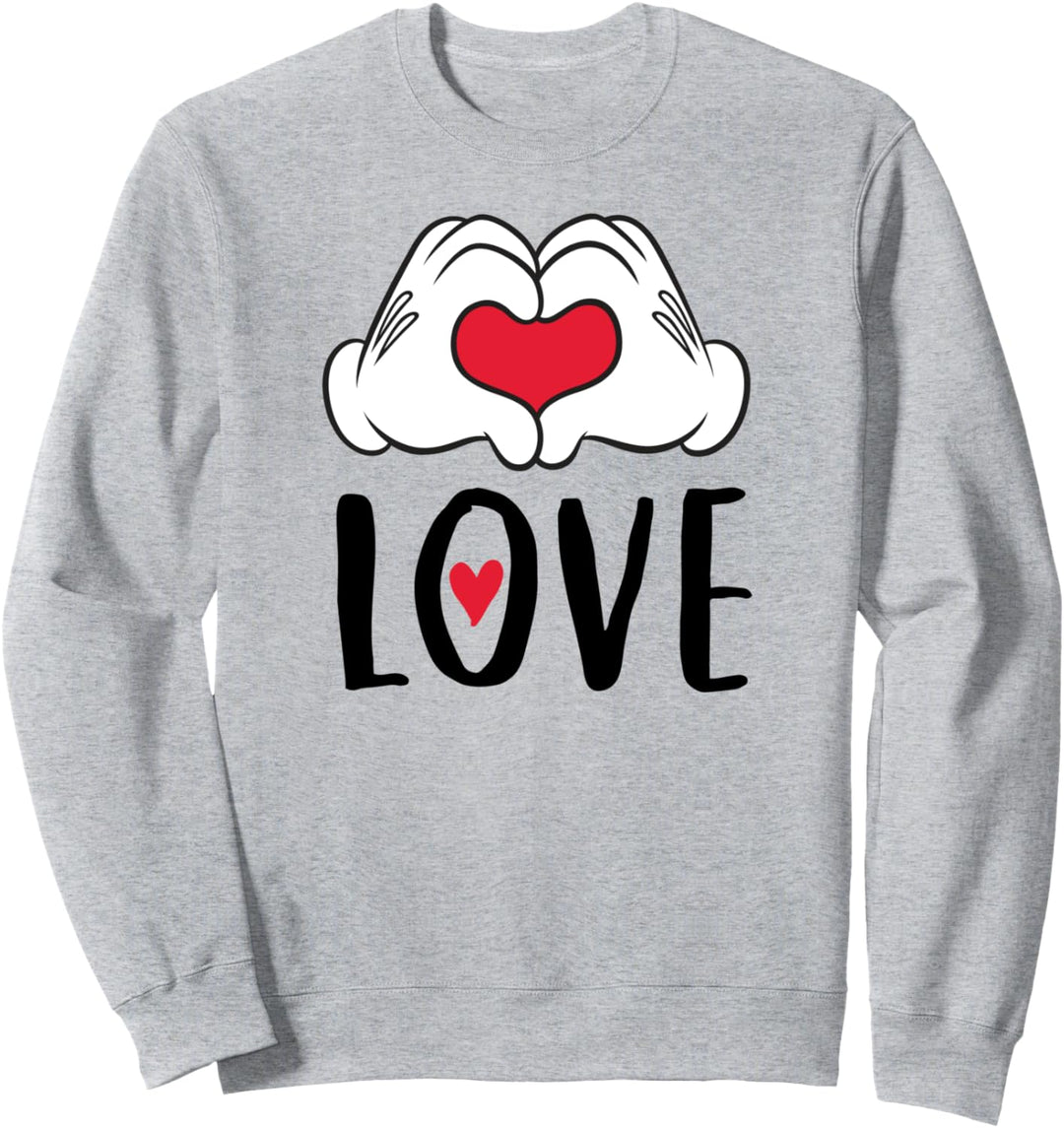 Disney Mickey and Minnie Mouse Heart Hands Love Sweatshirt