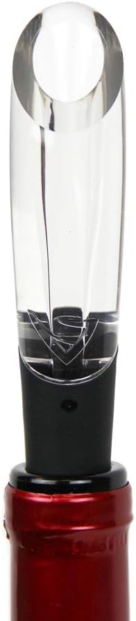 Vinturi Luftsprudler in Flasche, schwarz, 2,5 x 2,5 x 12,5 cm