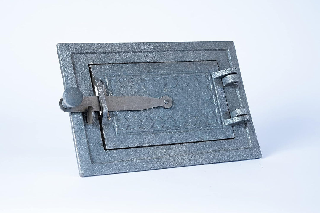 Euro Sezam - Ofentür aus Gusseisen - Massive dicke Ofentür - Pizzaofentür - DZ067 - Einzeltür mit Tü