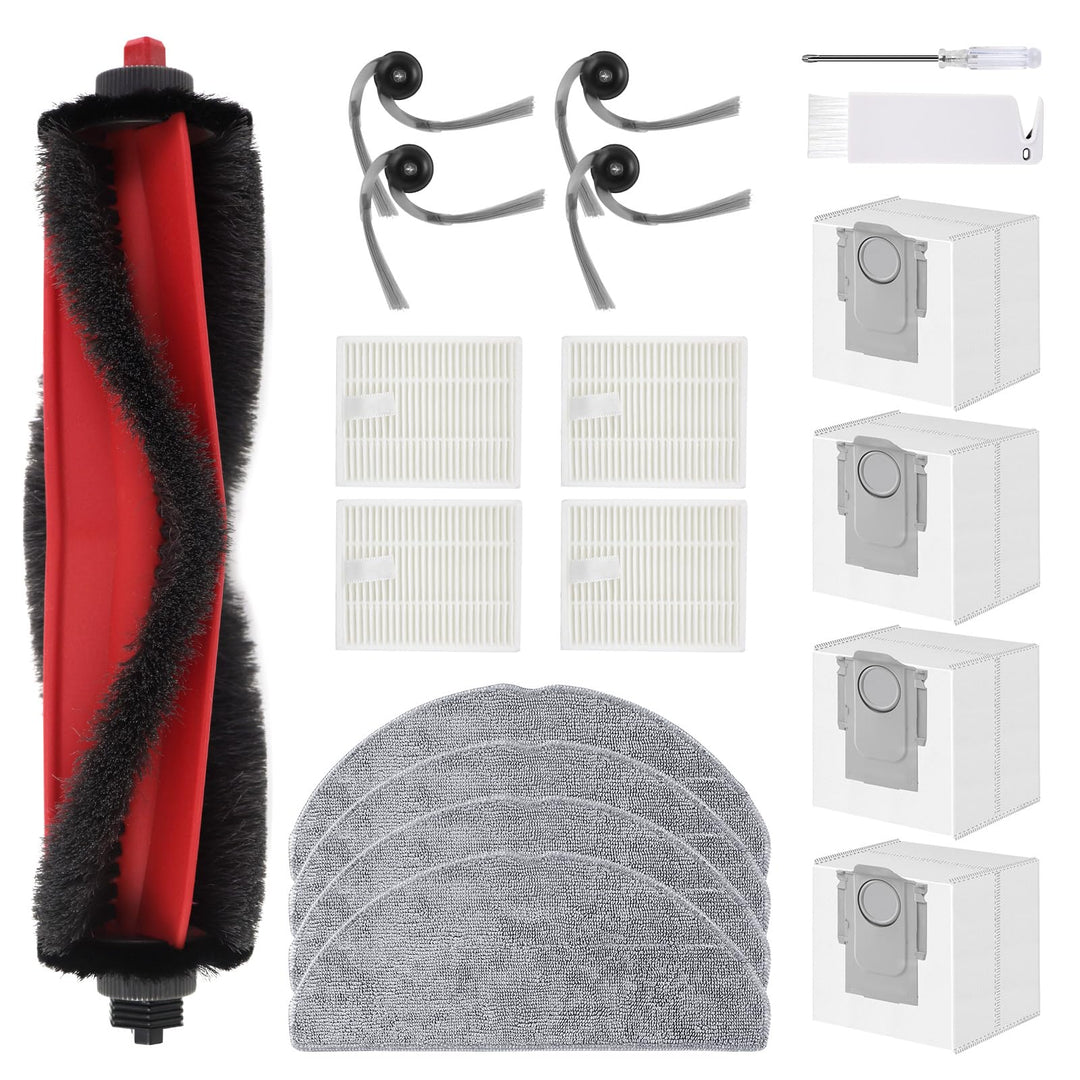 VIEWALL Q7 L5+ Zubehör für Roborock Q7 L5+,Q7 M5+ Staubsauger,1 Hauptbürsten,4 HEPA-Filter,4 Wischtü