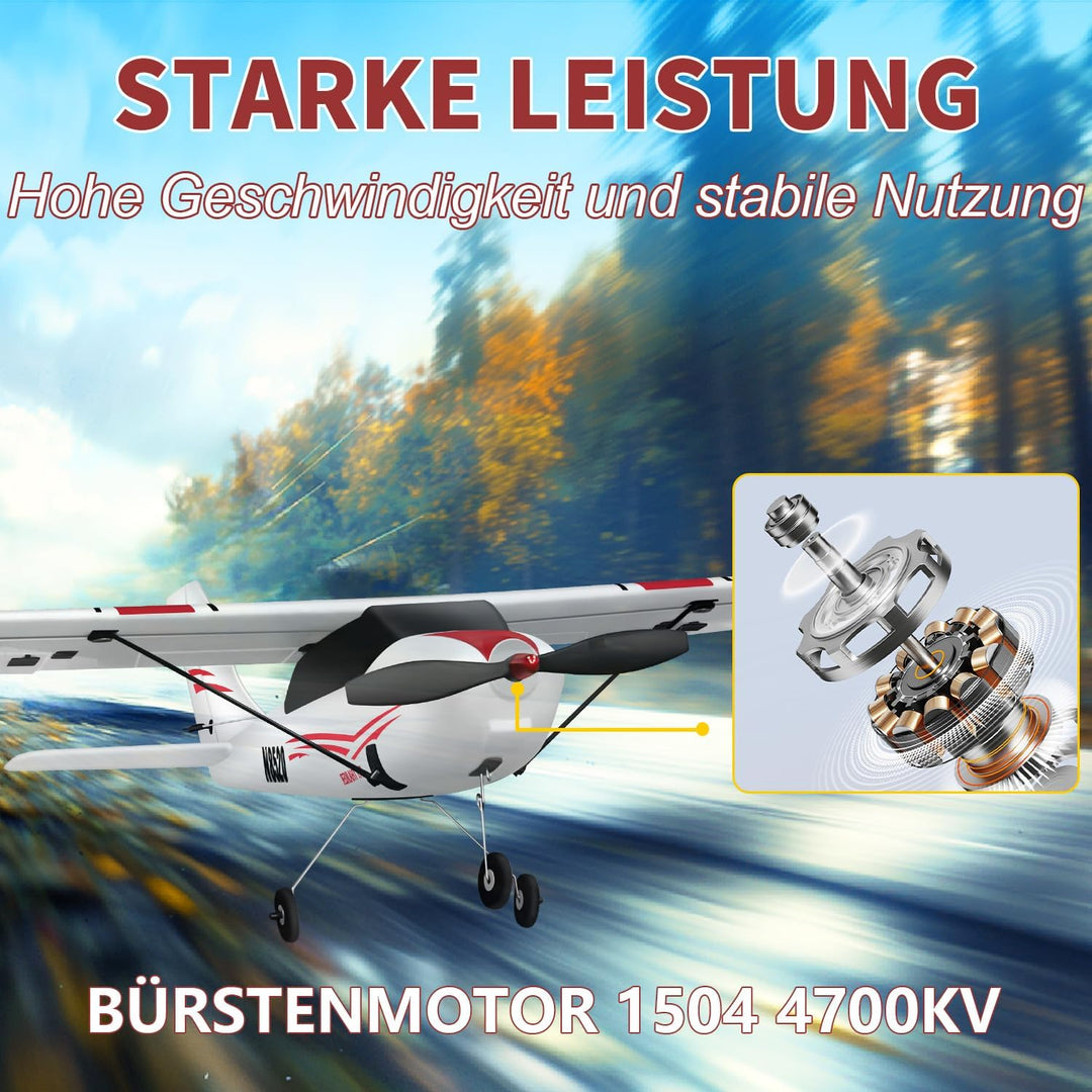 Hawk’S Work RC-Flugzeug Cessna 530mm, 4 Kanal Ferngesteuertes Flugzeug RTF, Bürstenloser Motor 6-ach