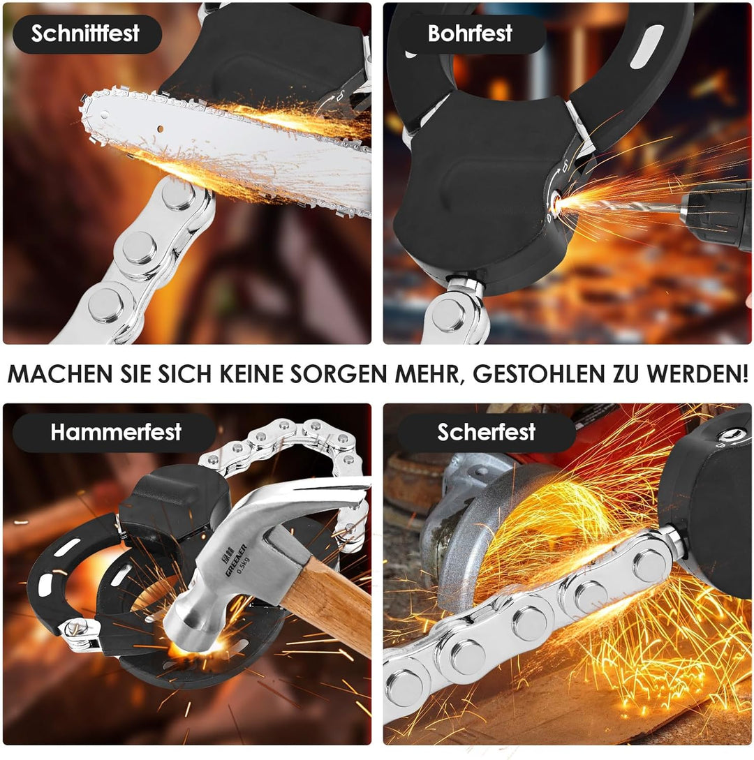 Pfloge® E Scooter Schloss, Handschellenschloss mit Wasserdichte Tasche 3L, Schloss für E Scooter mit