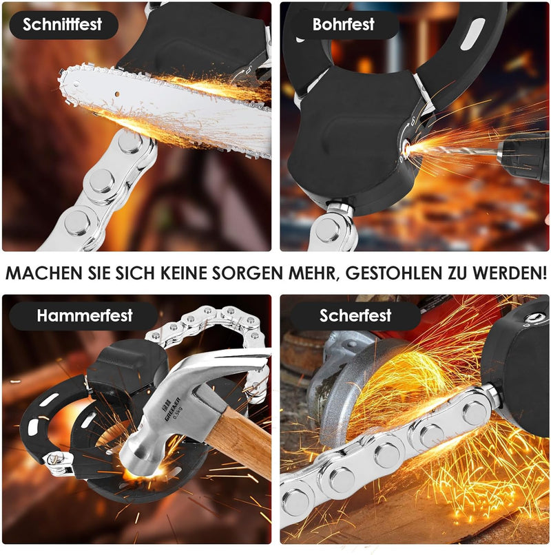 Pfloge® E Scooter Schloss, Handschellenschloss mit Wasserdichte Tasche 3L, Schloss für E Scooter mit