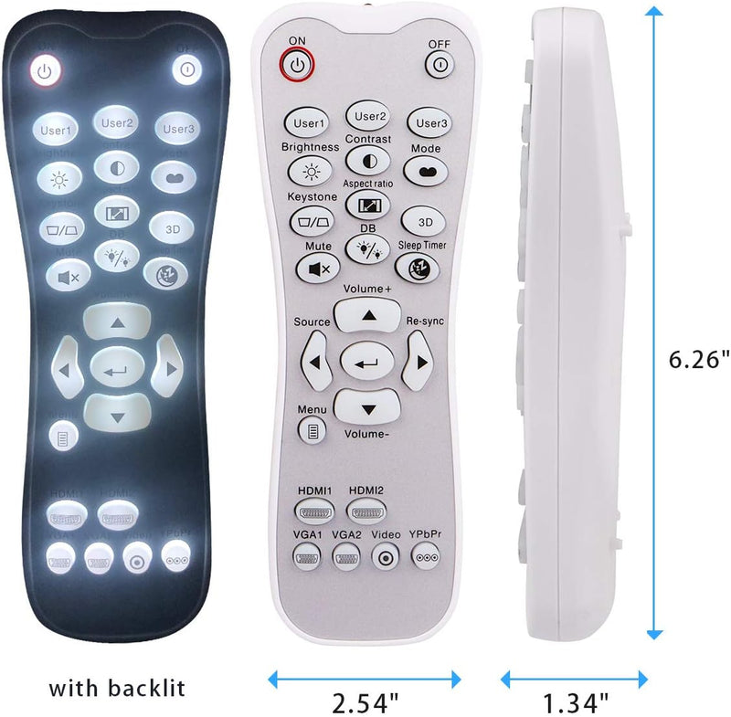 Aimdio BR-3003B Beamer Fernbedienung Für OPTOMA HD141X HD142X HD143X HD144X HD27 UHD60 UHD40 GT1080