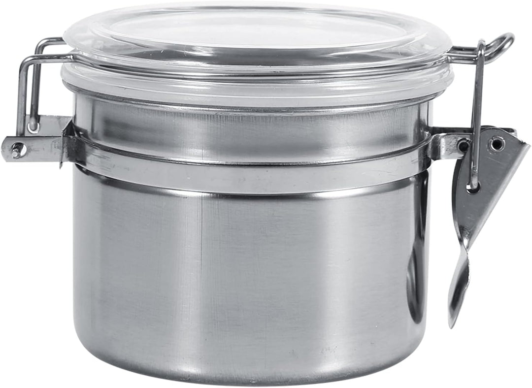 Kaffeedose Luftdicht, Vakuum Kaffeebehälter aus Edelstahl mit Deckel und Verschlussklammer, Aromados