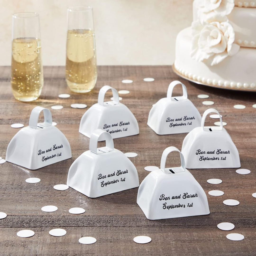 Blue Panda Kuhglocke Cowbell (Set, 12 Stück) - Laute Glocken mit Griffen - Zum Anfeuern bei Sportver