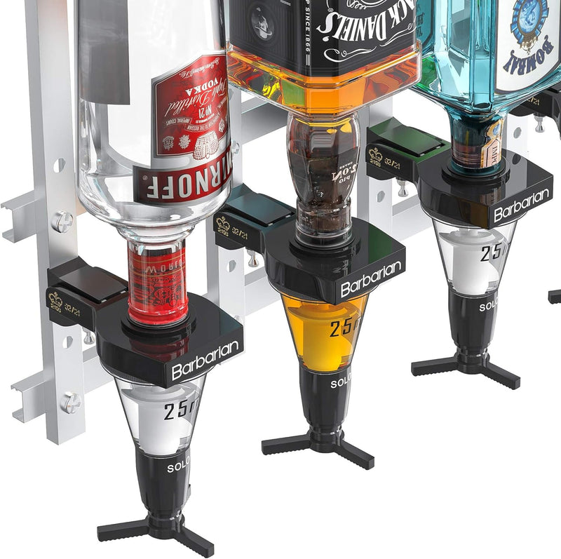 Barbarian Optics Mehrfach-Flaschenhalter, Wandhalter, für 4/6 Flaschen, für Hausbar, Schnaps, Wein,