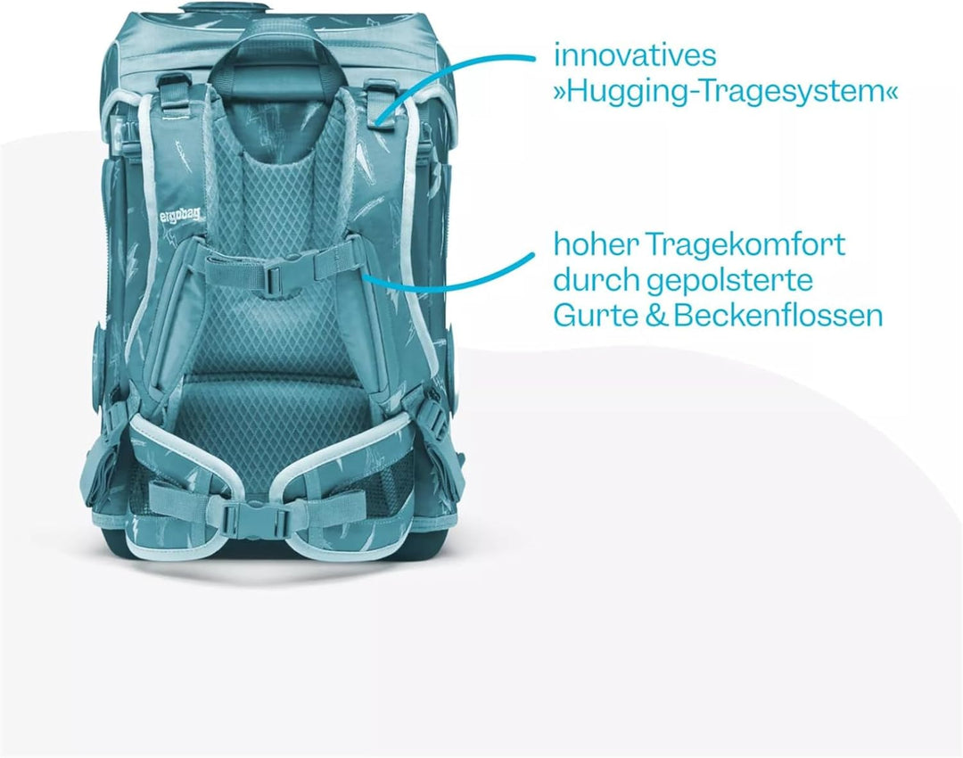 ergobag cubo Light Set ergonomischer Schulranzen, Vorgänger-Kollektion, extra leicht, Set 6-teilig,