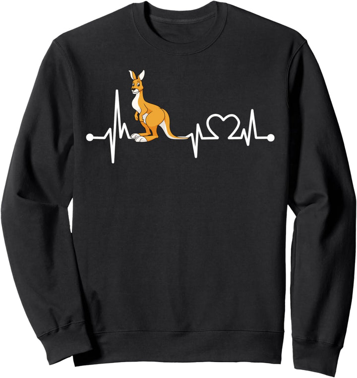Känguru Herzschlag Hemd Tier für Kind/Frauen/Männer Geschenk Sweatshirt