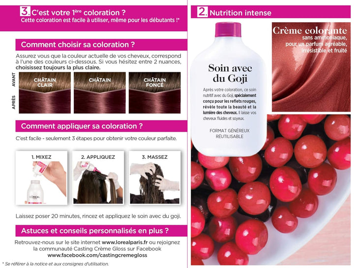 L 'Oréal Paris Casting Creme Gloss Haarfarbe, Ton in Ton, ohne Ammoniak, 2 Stück
