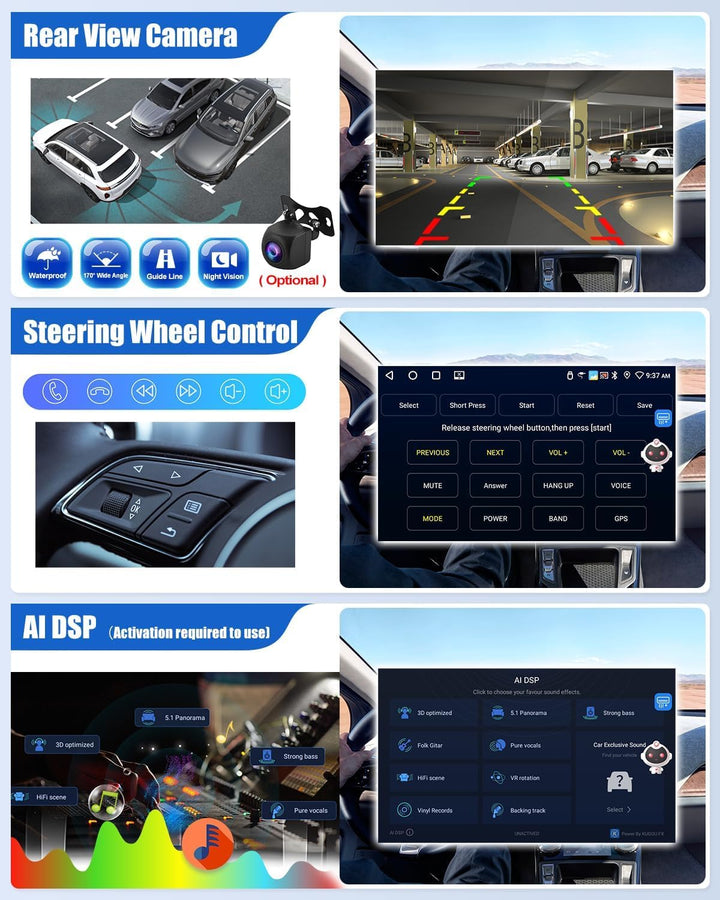 CAMECHO 4G+64G Android 15 Autoradio für Renault Dacia Dokker Logan Duster Sandero Lodgy mit Navi Car