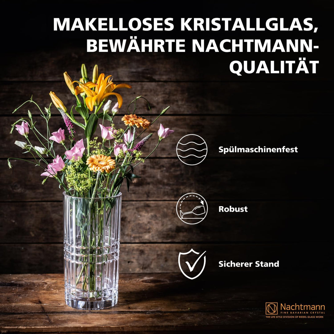 Spiegelau & Nachtmann, Vase, Kristallglas, 28 cm, Square, 0097782-0 28 cm Vase, 28 cm Vase