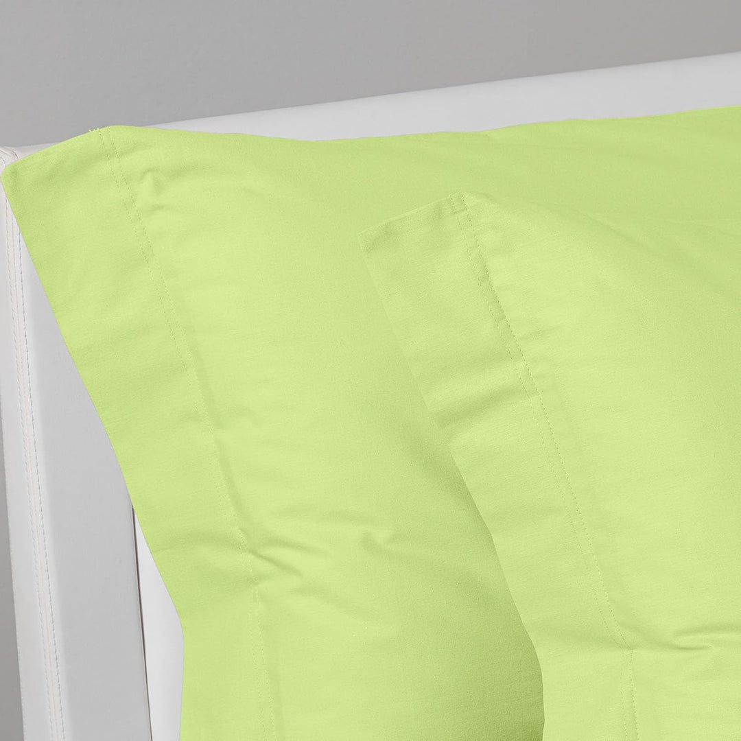 Caleffi - Bettwäsche-Set aus Baumwolle, einfarbig, Einzelbett, Minze Einzelbett Minze, Einzelbett Mi