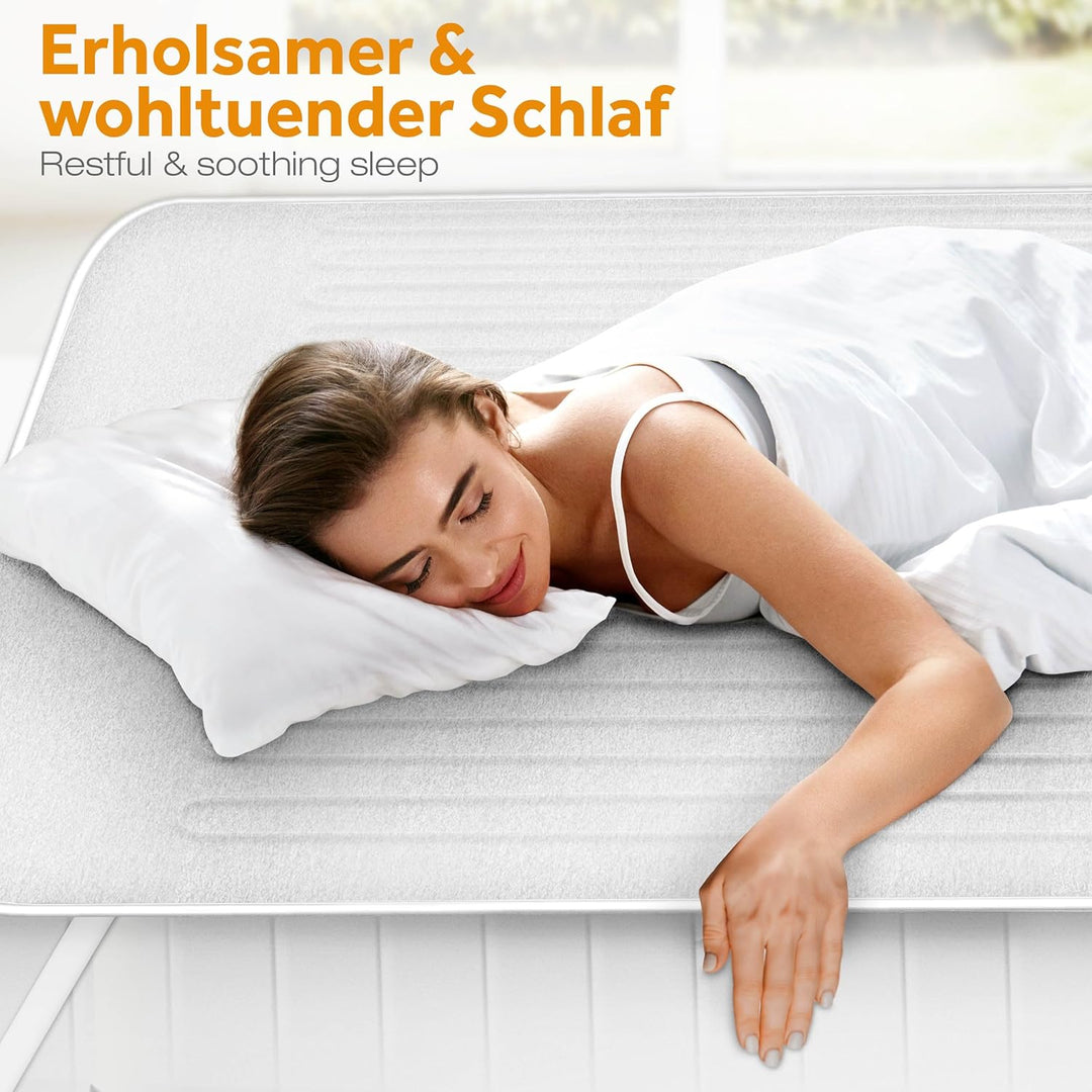 sinnlein® Wärmeunterbett aus Vlies 190 x 80 cm TÜV SÜD GS geprüft | elektrische Heizdecke mit beleuc