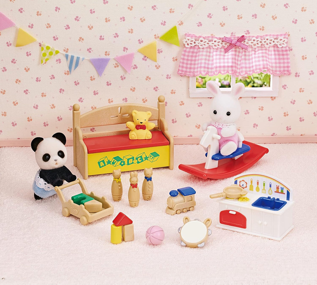Sylvanian Families 5709 Baby's Toy Box -Snow Rabbit & Panda Babies-