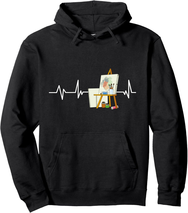 Malerei Herzschlag Künstler Geschenk Malerei Pullover Hoodie