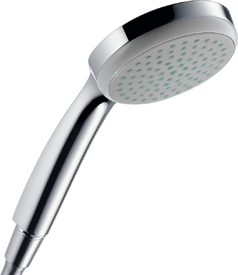 hansgrohe Duschkopf Croma 100, Duschbrause 1 Strahlart, Antikalk-Funktion, Chrom, 1 Strahlart