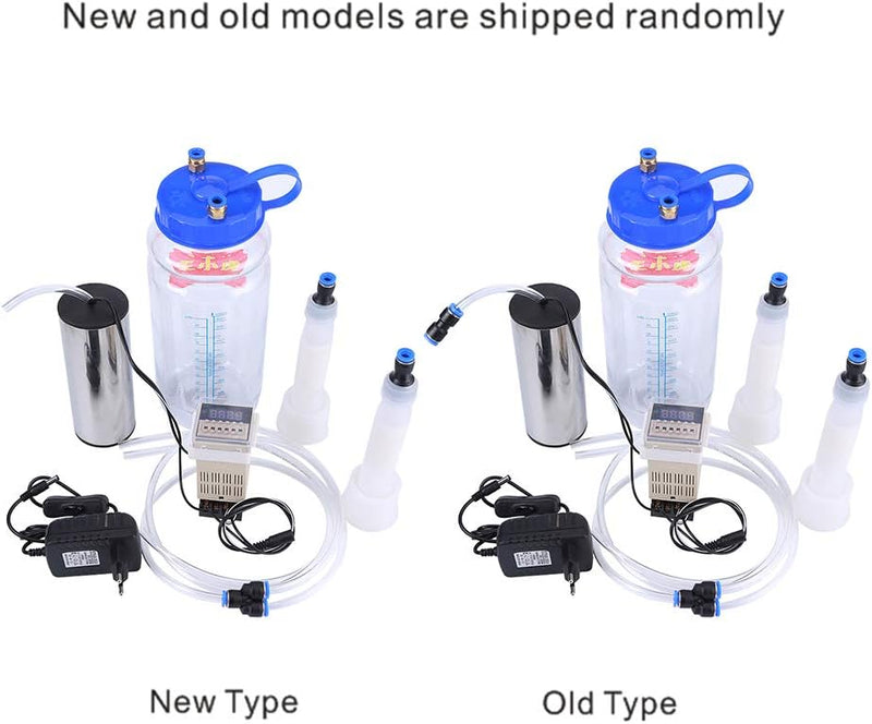 2L Melkmaschine Elektrische, Doppel Motor Tragbare Ziege Melkmaschine Vakuumpumpe mit Lmpulsregler,