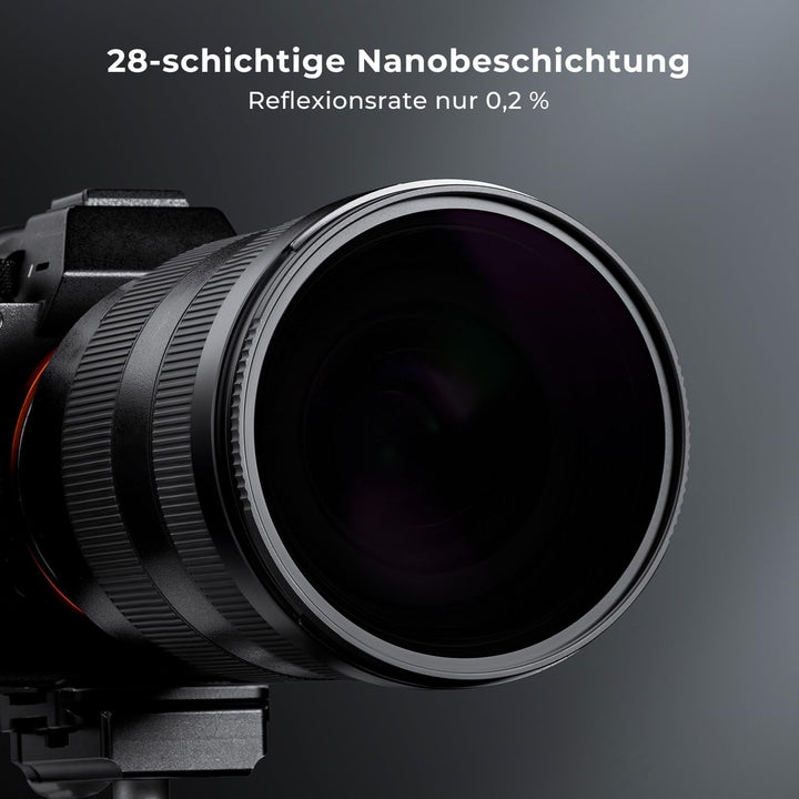 K&F Concept Nano-X Serie 52mm ND100000 Filter Fester ND Filter Graufilter (16,6 Blendenstufen), 52mm