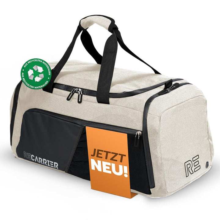 Sporttasche [RECYCELTES PET] 50L –Gym Bag und Rucksack in Einem –wasserdichte Trainingstasche Herren