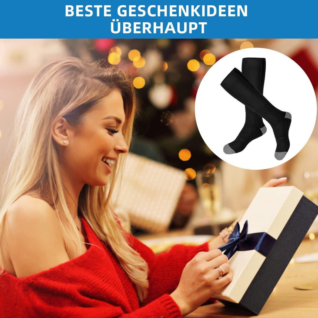 Beheizbare Socken, 5000mAh Beheizte Socken Herren Damen Wiederaufladbare Batterien Elektrische Warme