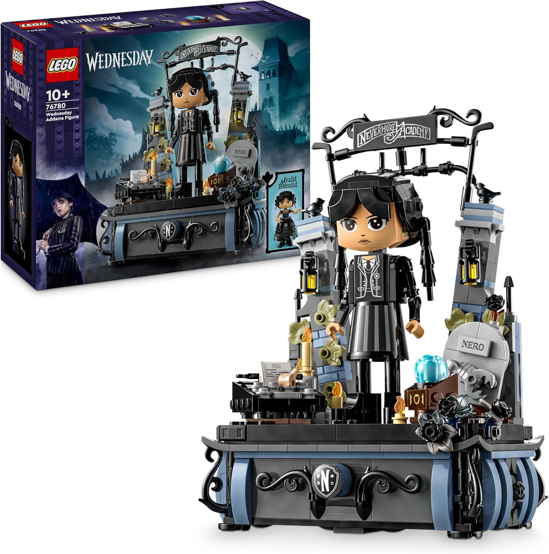 LEGO Wednesday: Wednesday Addams Baufigur, Set zum Sammeln für Kinder, Spielzeug zum Umbauen mit Ele