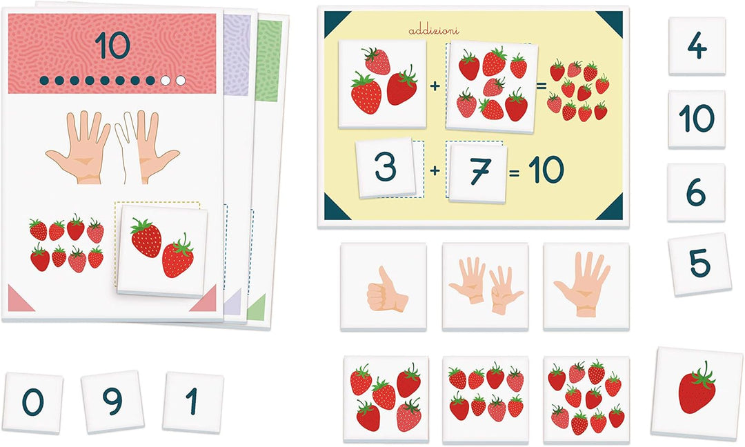 Clementoni 16269 Montessori – Konto bis 10 – Lernspiel, hergestellt in Italien, 3 Jahre +, M, Konto