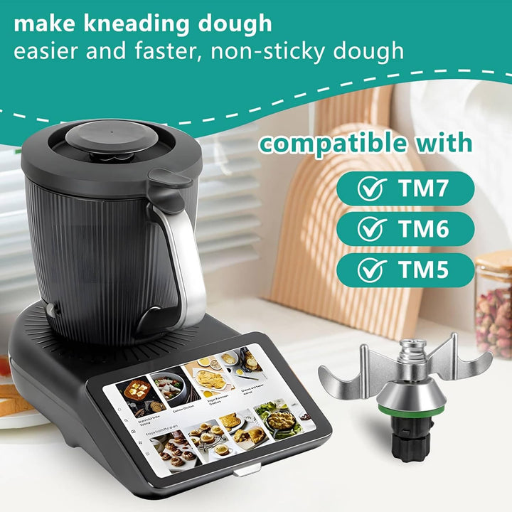 idyllictime Teigmesser für Thermomix TM5,TM6,TM7,TM31,Edelstahl Teigmischmesser,Zubehör Ersatz Misch