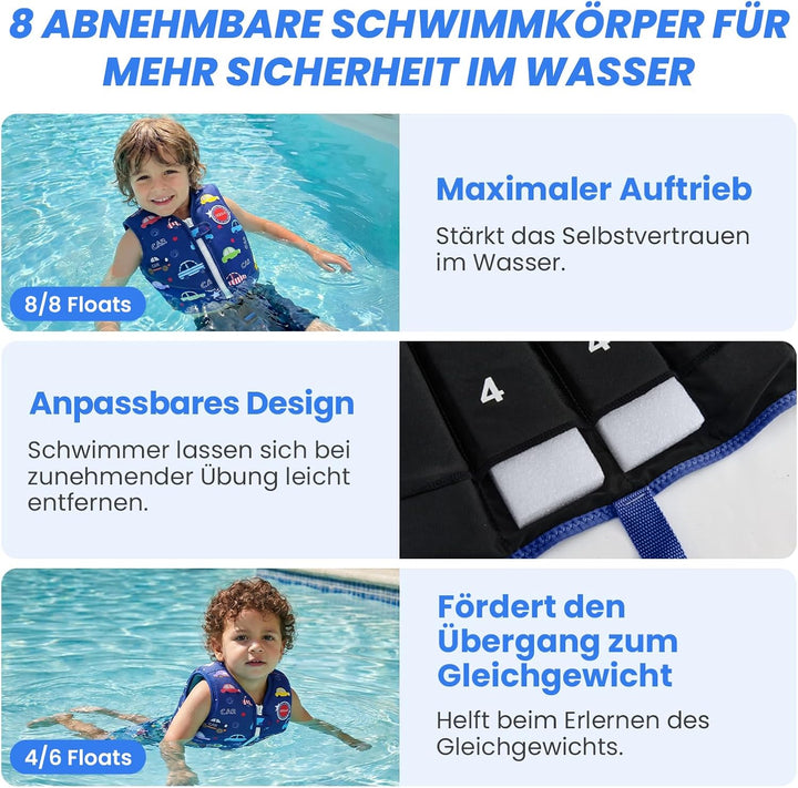 Zeraty Kleinkind Schwimmjacke - Leichte Kinder Schwimmweste - Schwimmhilfe für Kinder - Floating Bad