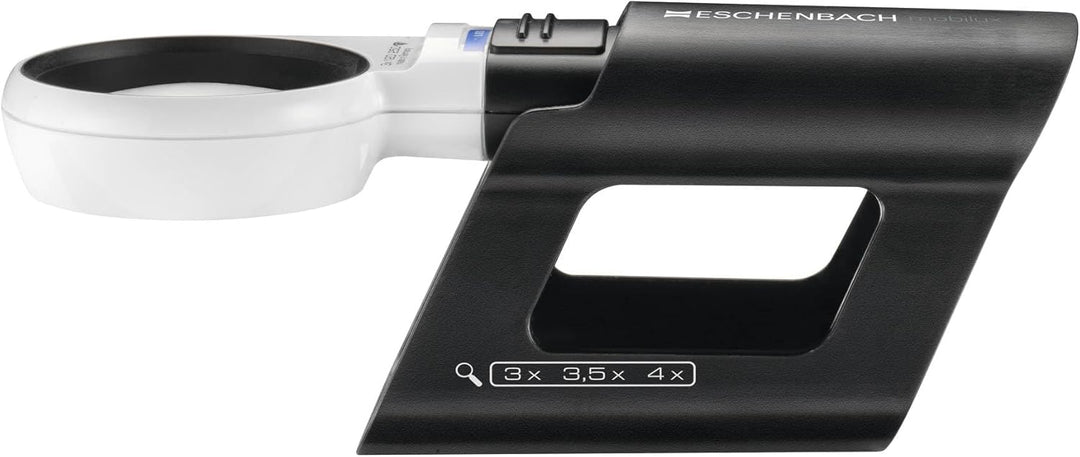 Eschenbach Optik Lupe Handlupe mit LED-Beleuchtung mobiluxLED 75x50mm, 15113, 3,5 x Vergrösserung, 7