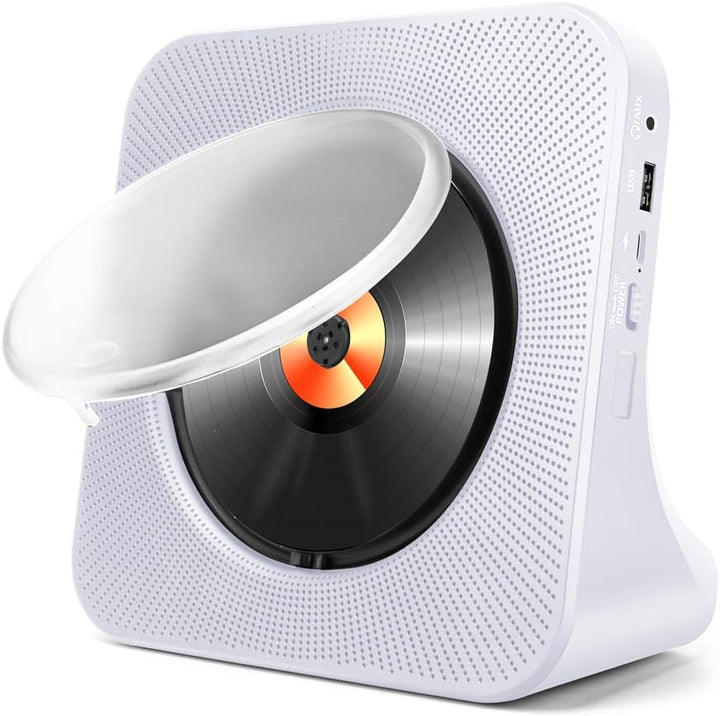 CD-Player Tragbar mit Bluetooth, HoneTeek CD-Player für Zuhause mit Lautsprecher, Persönlicher CD-Pl