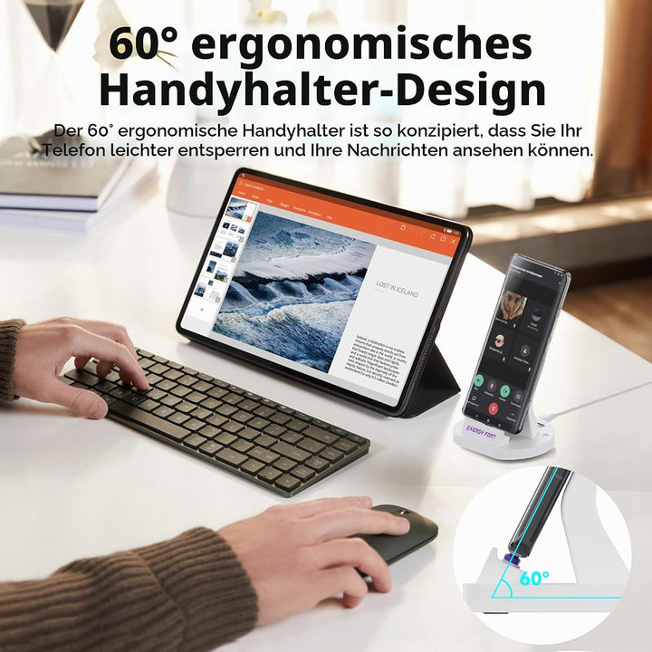 Magnetische Ladestation von Samsung, kompatibel mit den kabellosen Ladegeräten der Samsung Galaxy-Mo