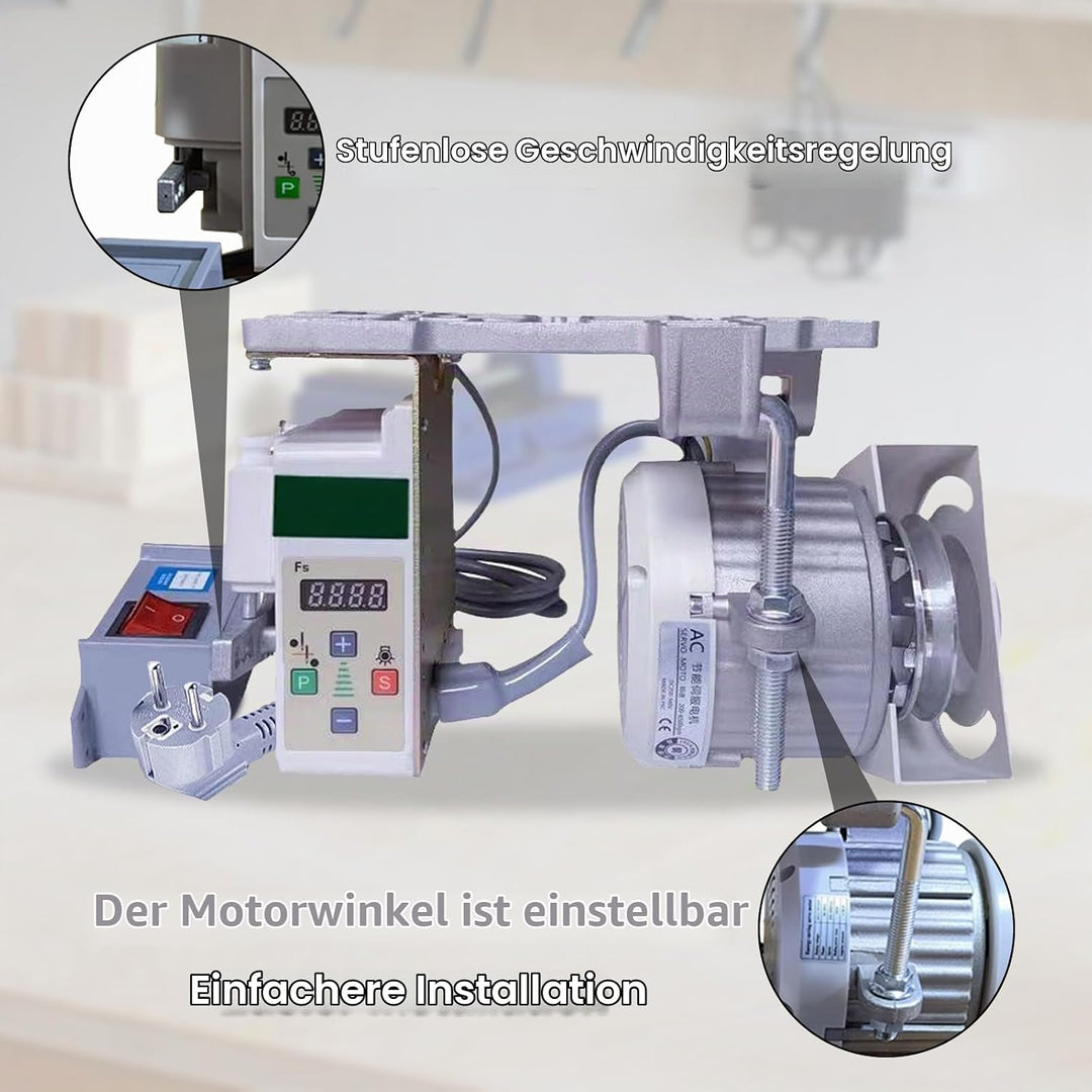 Elektrischer Nähmaschinenmotor, 220V 750W Industrieller Nähmaschinenmotor Energiesparender Servomoto